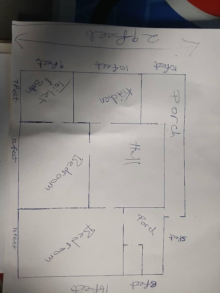 A plot of land with two bedrooms uncompleted building for sale