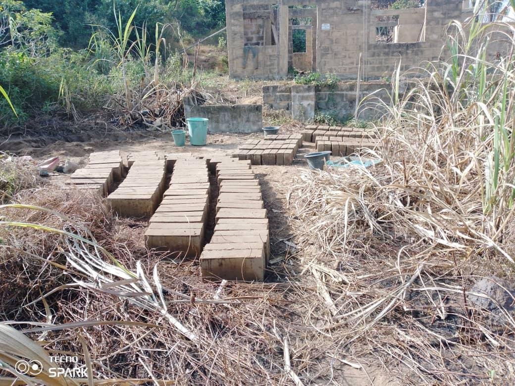 A plot of land with two bedrooms uncompleted building for sale